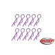 TEAM CORALLY - BODY CLIPS - 45 BENT - MEDIUM - PURPLE - 10 - C-35113 