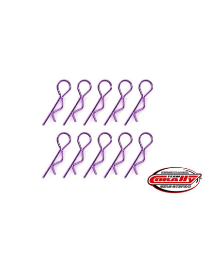 TEAM CORALLY - BODY CLIPS - 45 BENT - MEDIUM - PURPLE - 10 - C-35113 