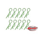 TEAM CORALLY - BODY CLIPS - 45 BENT - LARGE - GREEN - 10 PC - C-35120