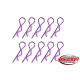 TEAM CORALLY - BODY CLIPS - 45 BENT - LARGE - PURPLE - 10 P - C-35123