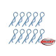 TEAM CORALLY - BODY CLIPS - 45 BENT - LARGE - BLUE - 10 PCS - C-35125
