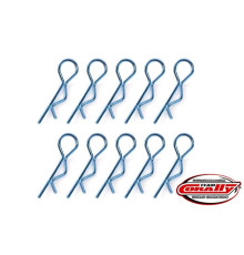 TEAM CORALLY - BODY CLIPS - 45 BENT - LARGE - BLUE - 10 PCS - C-35125