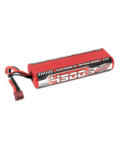 Lipo SportRacing 50C 4500mah 2S Stick - CORALLY - C-49440
