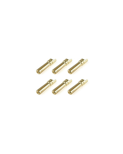 Prise male 4.0mm Solid Type - 6 pcs - CORALLY - C-50152