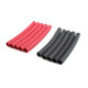 Gaine thermo 6.4mm - Rouge+Noir - 10 pcs - CORALLY - C-50223