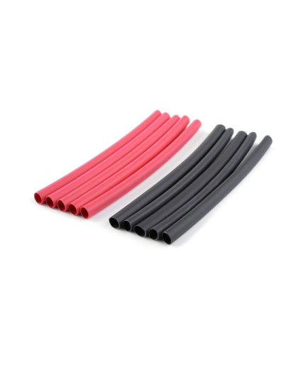 Gaine thermo 3.2mm - Rouge+Noir - 10 pcs - CORALLY - C-50221