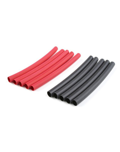 TEAM CORALLY - SHRINK TUBING - 4.7MM - RED + BLACK - 10 PCS - C-50222