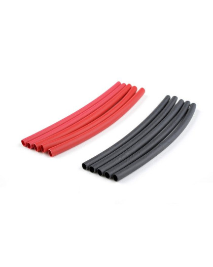 Gaine thermo 2.4mm - Rouge+Noir - 10 pcs - CORALLY - C-50220