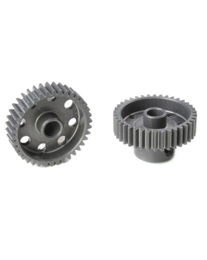 TEAM CORALLY - 64 DP PINION - SHORT - HARD ANODISED AL7075 - - C-7033