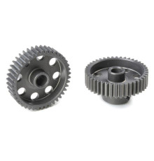 TEAM CORALLY - 64 DP PINION - SHORT - HARD ANODISED AL7075 - - C-7034