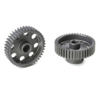 TEAM CORALLY - 64 DP PINION - SHORT - HARD ANODISED AL7075 - - C-7034