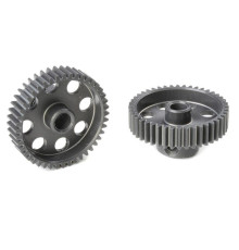 TEAM CORALLY - 64 DP PINION - SHORT - HARD ANODISED AL7075 - - C-7034