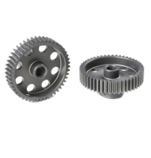 TEAM CORALLY - 64 DP PINION - SHORT - HARD ANODISED AL7075 - - C-7034