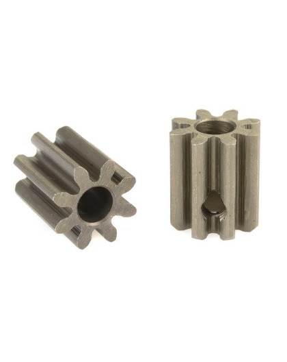 TEAM CORALLY - 32 DP PINION - SHORT - HARDENED STEEL - 8 TEE - C-7150