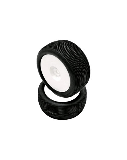 Pair of Truggy tyres AMAZZONIA Supersoft mounted on wheels - HOT RACE