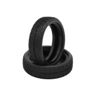 PAIR OF 110 TYRES CARPET 2WD HARD FRONT - HOT RACE