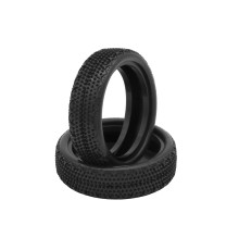 PAIR OF 110 TYRES CARPET 2WD SOFT/MEDIUM FRONT - HOT RACE