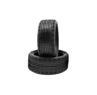 PAIR OF 110 TYRES CARPET 4WD SOFT FRONT LOW PROFILE - HOT RACE