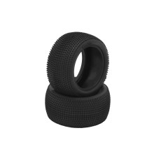 PAIR OF 1/10 TYRES V1 CARPET 4WD/2WD REAR SOFT/MEDIUM - HOT RACE