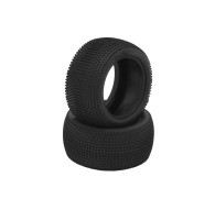 PAIR OF 1/10 TYRES V1 CARPET 4WD/2WD REAR SOFT/MEDIUM - HOT RACE