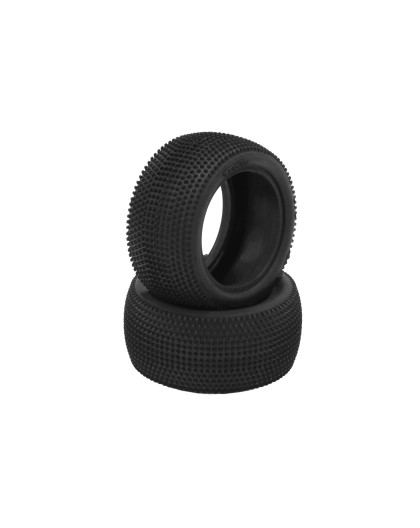 PAIR OF 1/10 TYRES V1 CARPET 4WD/2WD REAR MEDIUM - HOT RACE