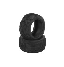 PAIR OF 1/10 TYRES V1 CARPET 4WD/2WD REAR HARD - HOT RACE