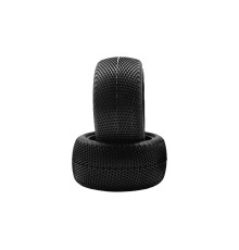 PAIR OF 1/10 TYRES V2 CARPET 4WD/2WD REAR MEDIUM - HOT RACE