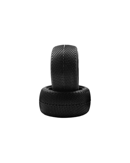 PAIR OF 1/10 TYRES V2 CARPET 4WD/2WD REAR MEDIUM - HOT RACE