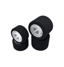 10 trains pneus piste 1/8 jantes light 32AV+35AR - D69-76mm -HOT RACE