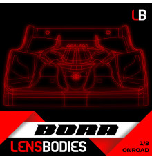 1/8 ONROAD BODY BORA ULTRA LIGHT WEIGHT - HOT RACE