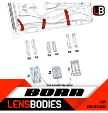 Renforts carrosserie 1/8 Piste Bora - HOT RACE