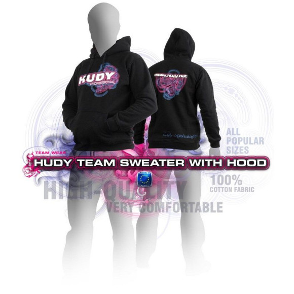 Hudy Sweater Hooded - Black (M) - HUDY - 285501M