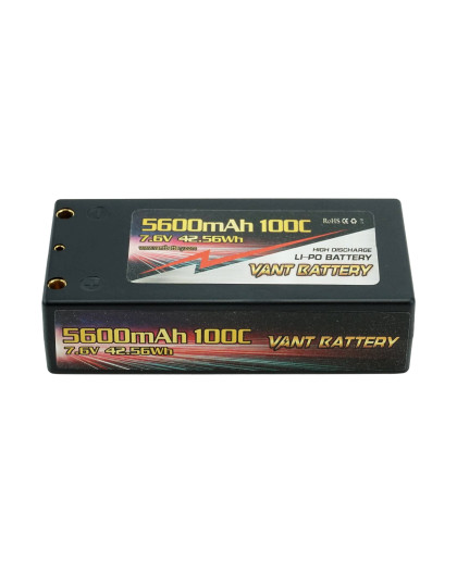Lipo battery 7.6V 100C 5600mah 2S Shorty PK4 - VANT - V0202