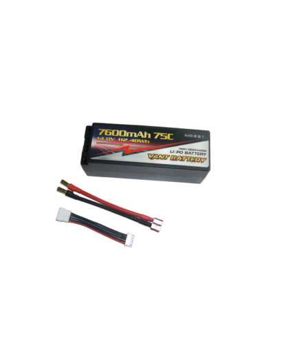 Accu Lipo 14.8V 75C 7600mah 4S Stick PK5 - VANT - V0402
