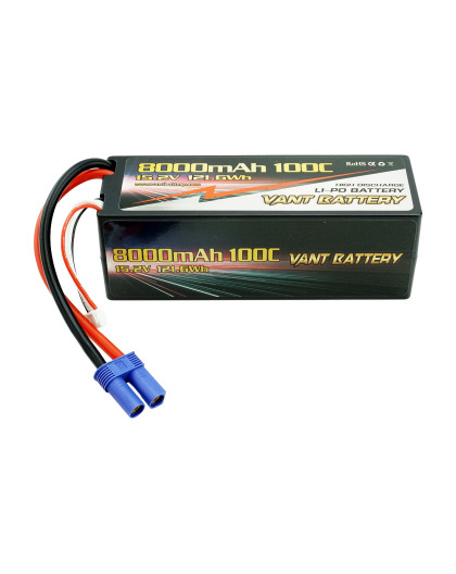 Accu Lipo 15.2V 100C 8000mah 4S Stick EC5 - VANT - V0401
