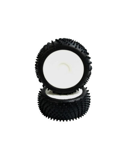 Pneus TT 1/8 Spiral Jaune collés sur jantes (2) - SCHUMACHER - U6722