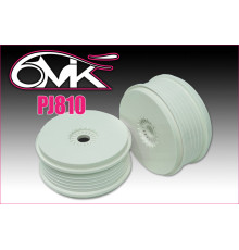 Wheels 1/8 Buggy Mega white (2) - 6MIK - PJ810