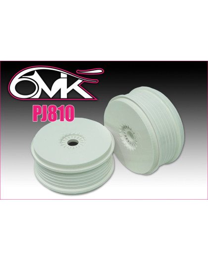 Wheels 1/8 Buggy Mega white (2) - 6MIK - PJ810