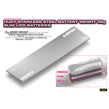 Hudy Battery Weight 35G - Slim Lipo Batteries - HUDY - 293012