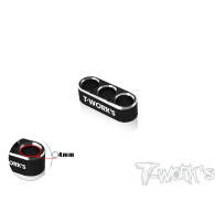 Alum. Wire Guide 3 Hole 4mm - Black - T-WORKS - EA-046-B4-BK