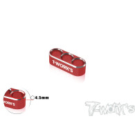 Alum. Wire Guide 3 Hole 4.5mm - Red - T-WORKS - EA-046-B4.5-R