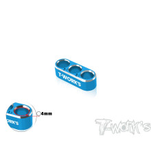 Alum. Wire Guide 3 Hole 4mm - Blue - T-WORKS - EA-046-B4-B