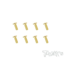 Vis Acier Traitées GOLD FHC 2.5x8mm (8) - T-WORKS - GSS-2508C