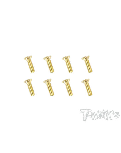 Vis Acier Traitées GOLD FHC 2.5x10mm (8) - T-WORKS - GSS-2510C