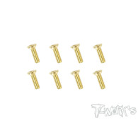 Screws GOLD FHC 2.5x10mm (8) - T-WORKS - GSS-2510C