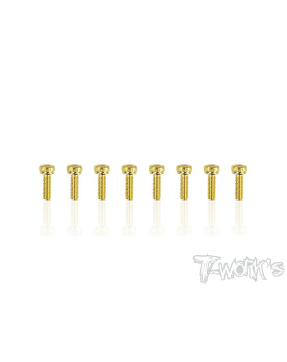 Vis Acier Traitées GOLD CHC 2.5x8mm (8) - T-WORKS - GSS-2508H