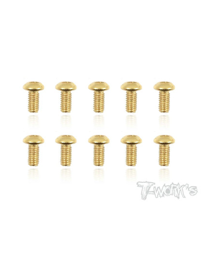 Vis Acier Traitées GOLD BHC 3x6mm (10) - T-WORKS - GSS-306B