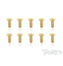 Vis Acier Traitées GOLD FHC 3x8mm (10) - T-WORKS - GSS-308C