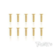 Screws GOLD FHC 3x12mm (10) - T-WORKS - GSS-312C