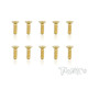 Screws GOLD FHC 3x10mm (10) - T-WORKS - GSS-310C